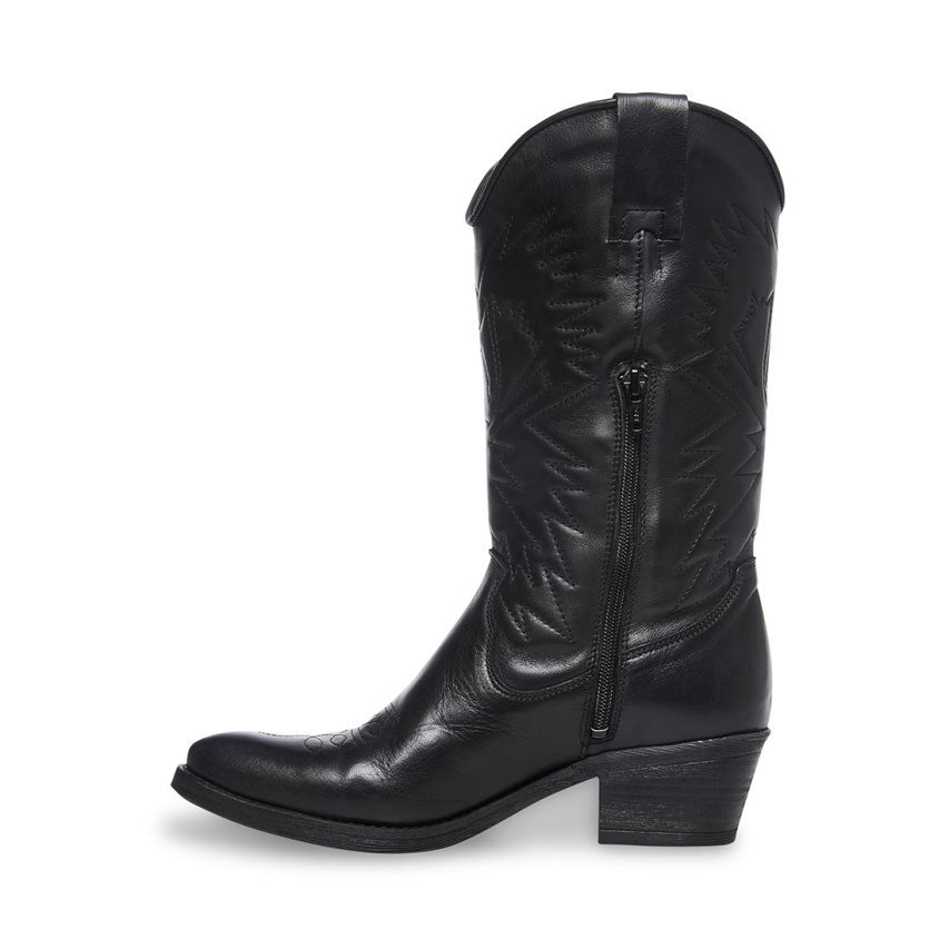 Botas Altas Steve Madden Hayward Cuero Mujer Negras | ES ZO9E48